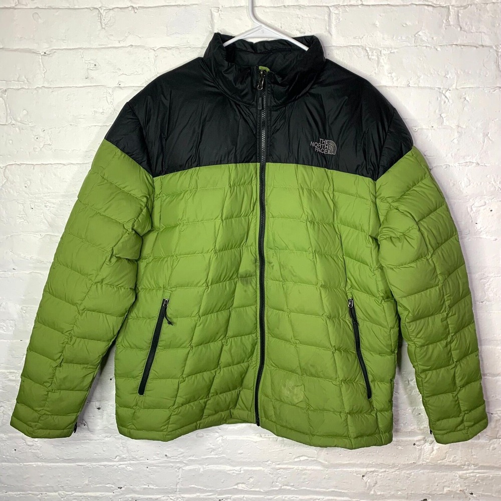 The North Face 550 Down Green & Black Puffer Jacket Mens Size XL